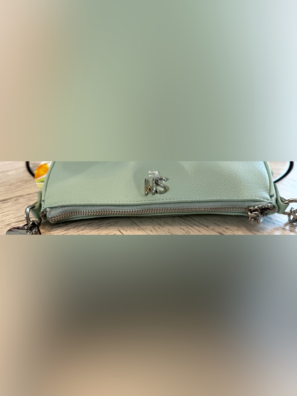 Steve Madden Bhayley Chain Mint Shoulder Bag Pebbled Faux Leather NWT - Picture 12 of 16